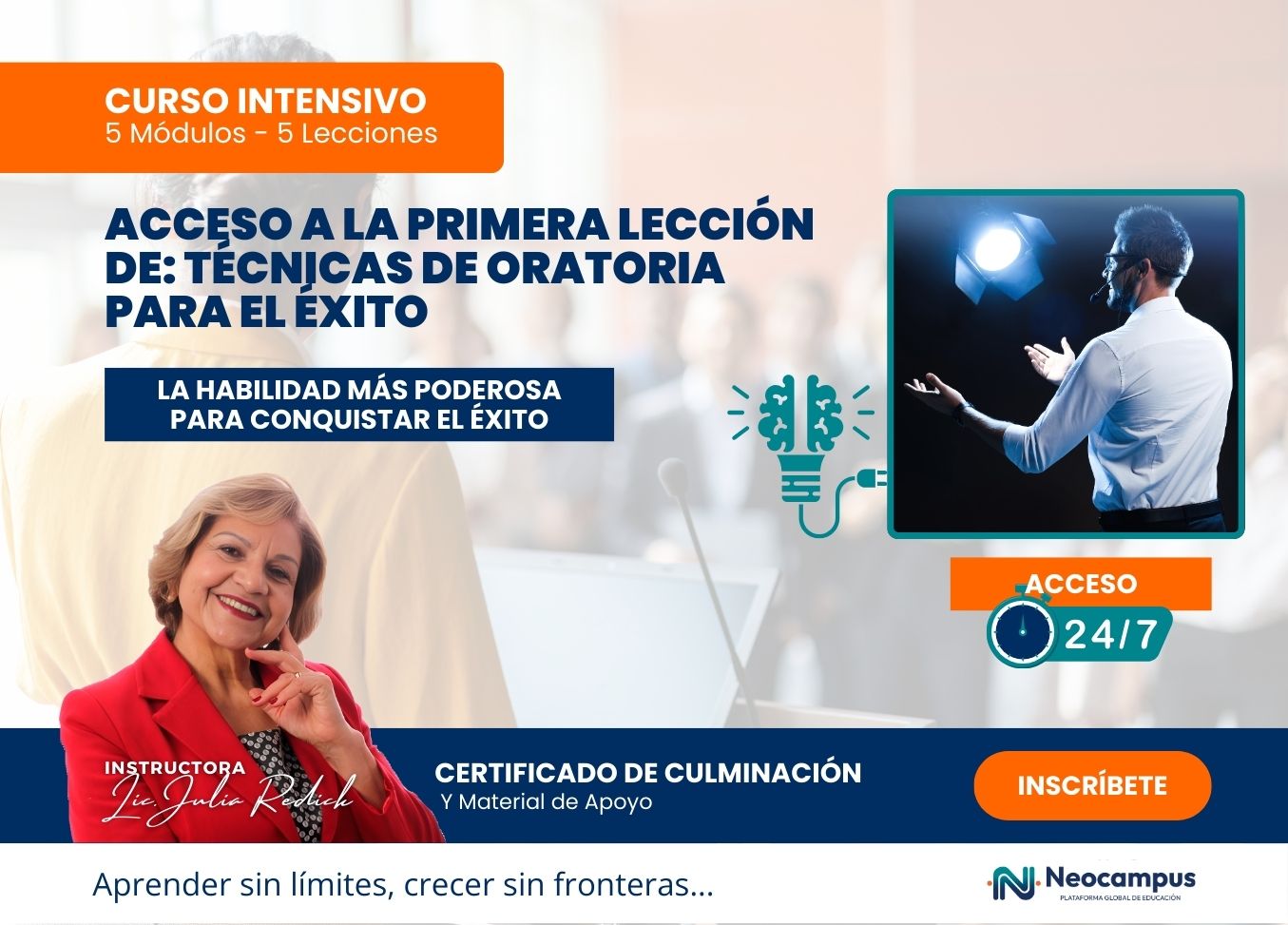 Primera Lección del curso: Técnicas de Oratoria para el éxito